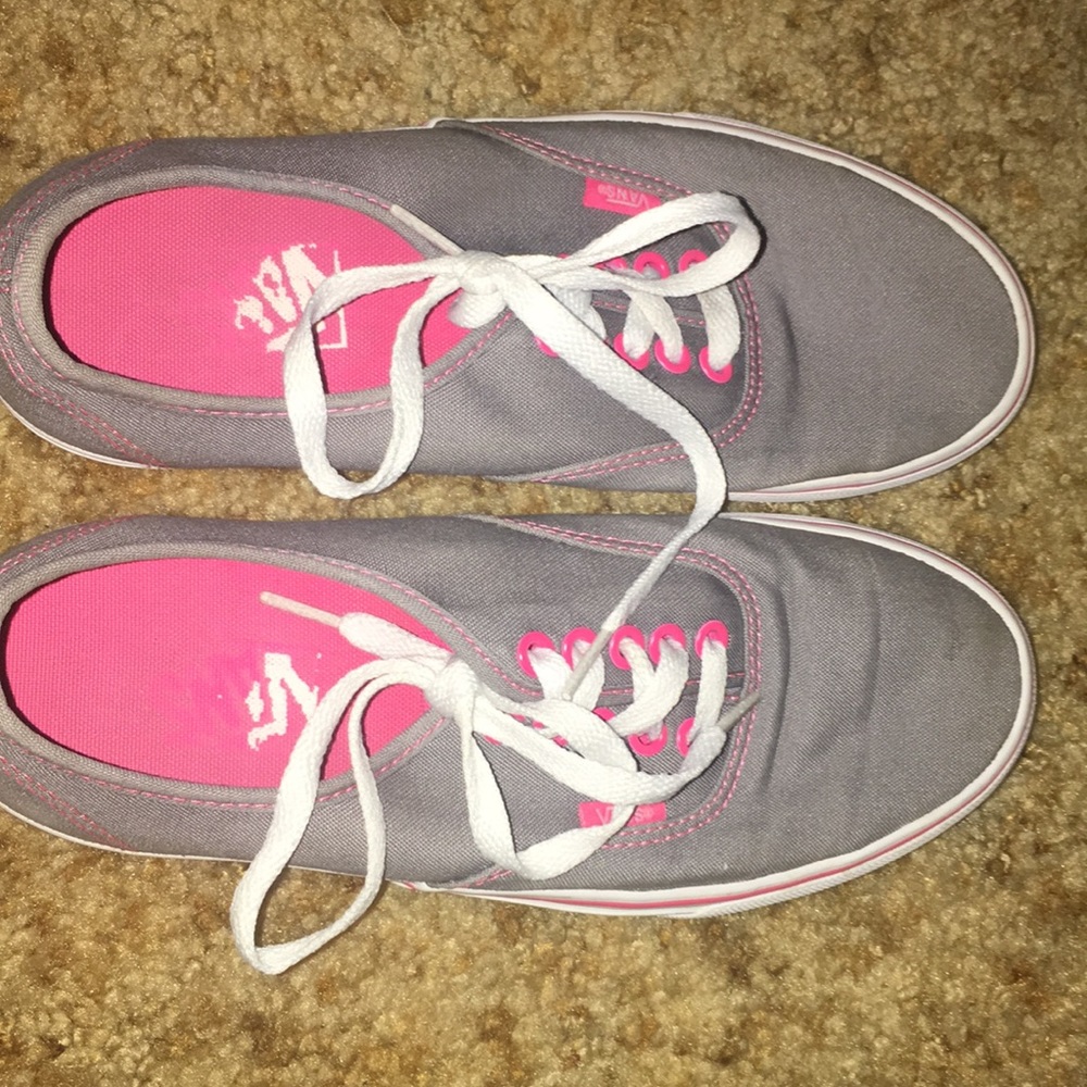Pink and grey vans